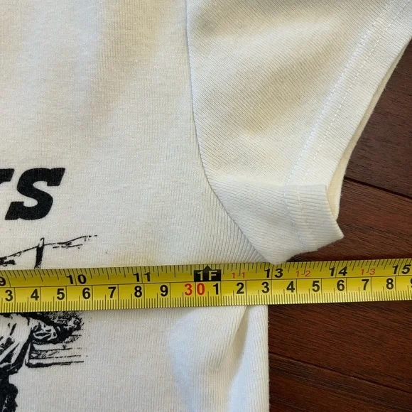 Brandy Melville Black and Cream Cowboy baby tee one size cotton made in Europe - Picture 4 of 7